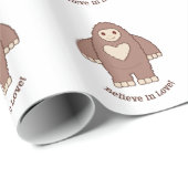 Glaube an Liebe Bigfoot Geschenkpapier (Rolleneckpunkt)