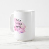 Glaube an Liebe Kaffeetasse (Vorderseite Links)