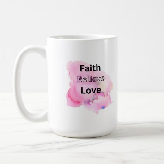 Glaube an Liebe Kaffeetasse (Links)