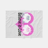 Glaube an Liebe! Niedlich Yetis Fleecedecke (Vorderseite (Horizontal))