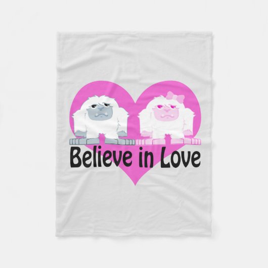 Glaube an Liebe! Niedlich Yetis Fleecedecke (Vorderseite)