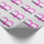 Glaube an Liebe! Niedlich Yetis Geschenkpapier (Ecke)