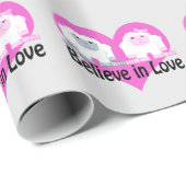 Glaube an Liebe! Niedlich Yetis Geschenkpapier (Rolleneckpunkt)