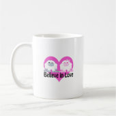 Glaube an Liebe! Niedlich Yetis Kaffeetasse (Links)