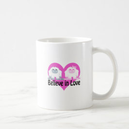 Glaube an Liebe! Niedlich Yetis Kaffeetasse