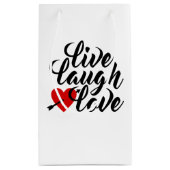 Glaube an Liebe Valentine Calligraphie | Geschenkt Kleine Geschenktüte (Rückseite)