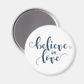 Glaube an Liebe Valentine Calligraphie | Magnet (Vorderseite/Rückseite)