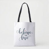 Glaube an Liebe Valentine Calligraphie | Tragetasc Tasche (Vorderseite)