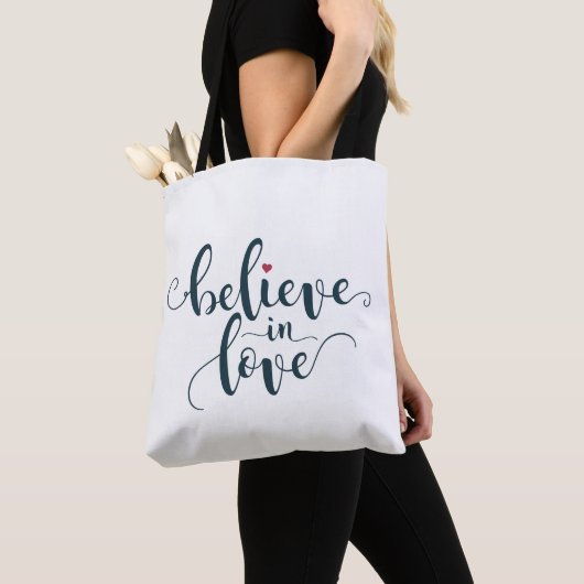 Glaube an Liebe Valentine Calligraphie | Tragetasc Tasche (Von Nahem)