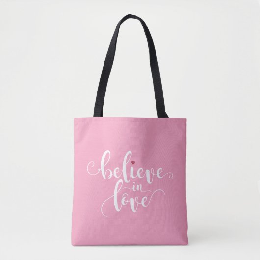 Glaube an Liebe Valentine Calligraphie | Tragetasc Tasche (Vorderseite)