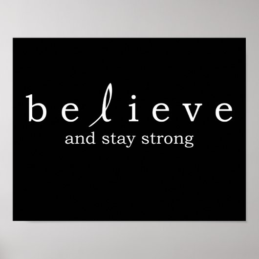 Glaube an Lungenkrebs-Poster Poster (Vorne)