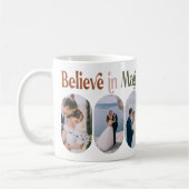 Glaube an Magic 6 Rounded Lozenge Foto neu verheir Kaffeetasse (Links)