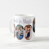 Glaube an Magic 6 Rounded Lozenge Foto New Baby Kaffeetasse (Vorderseite Links)
