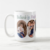 Glaube an Magie 5 abgerundete Raute Foto Neue Mutt Kaffeetasse (Links)