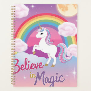 Glaube an Magie mit Einhorn und Regenbogen Planer