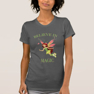 Glaube an Magie Süße Feen Schmetterling Fantasie T-Shirt