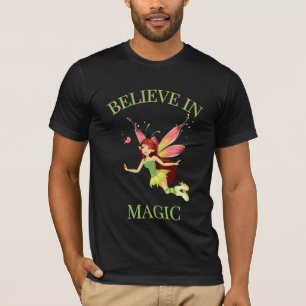 Glaube an Magie Süße Feen Schmetterling Fantasy T-Shirt