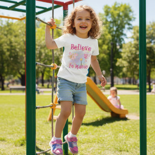 Glaube an Magie - Süße rosa Feen für Kinder T-Shirt
