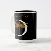 Glaube an Magie! Zweifarbige Tasse (Vorderseite Links)