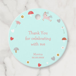 Glaube an magischen Einhorn Kindergeburtstag danke Geschenkanhänger