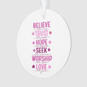 Glaube an Maria Ornament (Vorderseite)