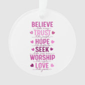 Glaube an Maria Ornament (Vorderseite)