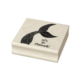 Glaube an Mermaids Gummistempel