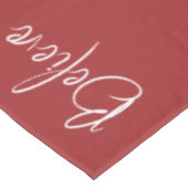 Glaube an Red White Moderne Weihnachten Tischdecke (Schrägansicht)