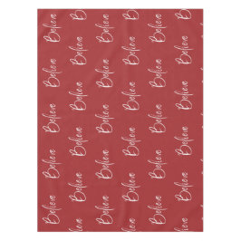 Glaube an Red White Moderne Weihnachten Tischdecke