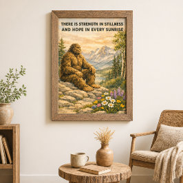 Glaube an Sasquatch spirituelle Stärkekraft-Zitat Poster