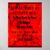 "Glaube an seinen Namen" Poster (Vorne)