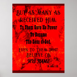 "Glaube an seinen Namen" Poster