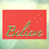 Glaube an Snowy Green Script Schriftart Fensteraufkleber (Blatt 3)