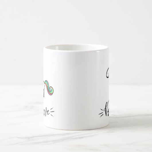 Glaube an Unicorns, handschriftlich Kaffeetasse (Mittel)