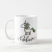 Glaube an Unicorns, handschriftlich Kaffeetasse (Links)