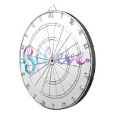 Glaube an Wasserfarben-Typografie-Kunst Dartscheibe (Vorderseite rechts)