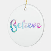 Glaube an Wasserfarben-Typografie-Kunst Keramikornament (Links)