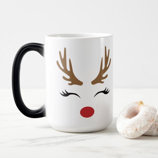 Glaube an Weihnachten, Kaffee-Tasse Verwandlungstasse (Mit Donut)