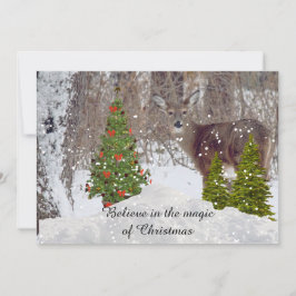 Glaube an Weihnachten Magic Flat Holiday Card