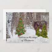 Glaube an Weihnachten Magic Flat Holiday Card (Vorne/Hinten)