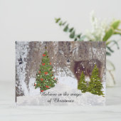 Glaube an Weihnachten Magic Flat Holiday Card (Stehend Vorderseite)