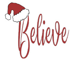 Glaube an Weihnachten mit roter Weihnachtsmannmütz Magnet