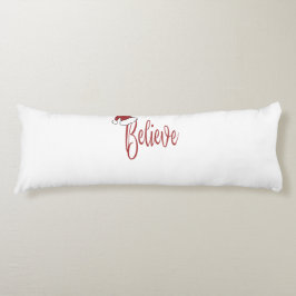 Glaube an Weihnachten mit roter Weihnachtsmannmütz Seitenschläferkissen