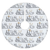 Glaube an Weihnachten Polyester Weihnachtsbaumdecke (Vorderseite)