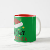 Glaube an Weihnachten Themed Tasse for Drinks (VorderseiteRechts)