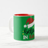 Glaube an Weihnachten Themed Tasse for Drinks (Vorderseite Links)