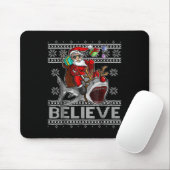 Glaube an Weihnachten Weihnachten Hai hässlich Sch Mousepad (Mit Mouse)