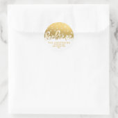 Glaube an Weihnachts-Gold-Handschrift Runder Aufkleber (Tasche)