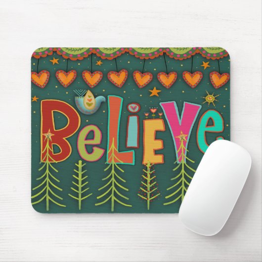 Glaube an Weihnachts-Inspirivity Mouse Pad Mousepad (Mit Mouse)