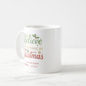 Glaube an Weihnachts-Script Moderne einfache Trend Kaffeetasse (Vorderseite Links)